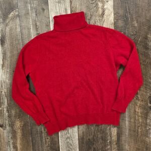 Neiman Marcus The Cashmere Collection Red Turtleneck Sweater Plus Size 2X